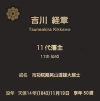 11代藩主　吉川　経章