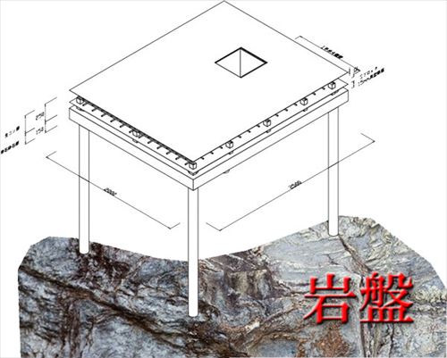 鋼管杭基礎ベース工事