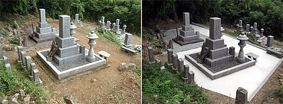 雑草防止(防草)には石板張り